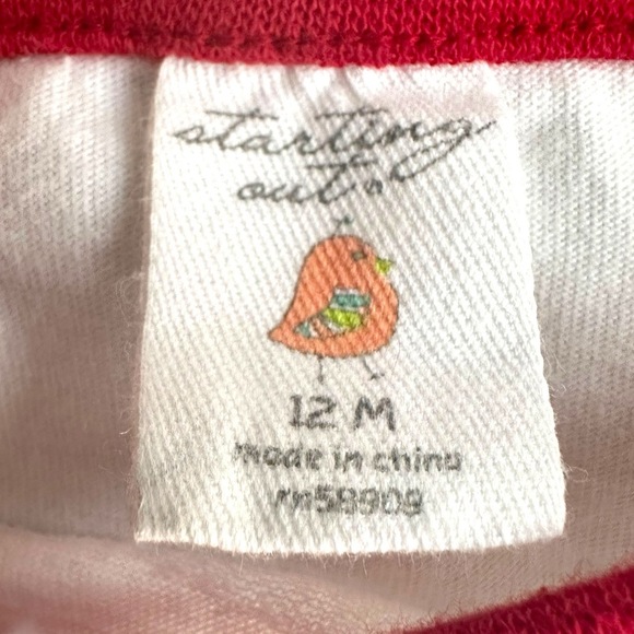 Starting Out Infant Girls 12 Months White Red Ladybug Gingham Ruffle Outfit Set - Picture 2 of 9